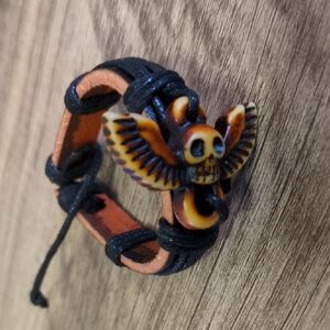 Black and Brown Skull Bracelet